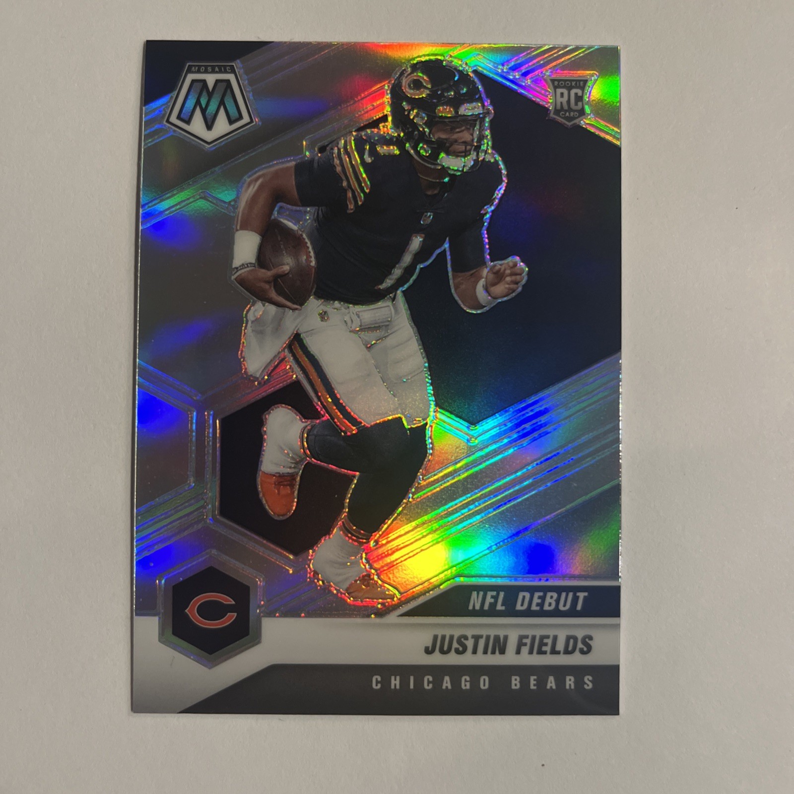 2021 Mosaic Justin Fields Silver NFL Debut RC