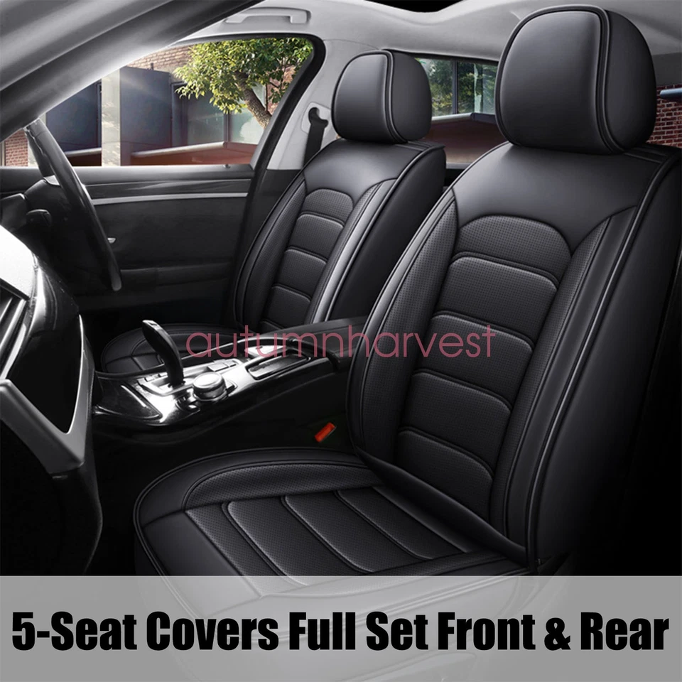 Fit For Mercedes-Benz Car 5 Seat Covers Full Set Leather Pad Front Rear Cushion - Image 2 of 4