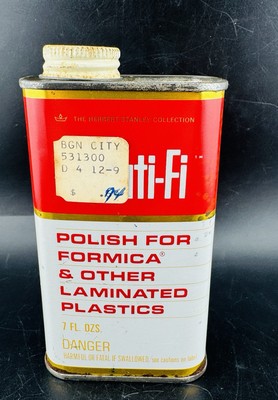 Vintage Beautiful-Fi Laminated Plastics Conditioner 7 Oz. Can Half Full