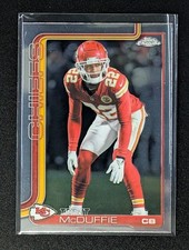 2025 Topps Chrome Football #154 Trent McDuffie Refractor KC Chiefs Base