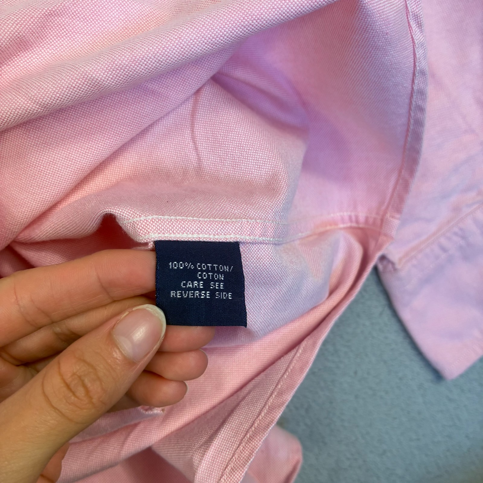 VTG Ralph Lauren Sport Pink Oxford Pony Size 4 / Medium L/S Button Down Shirt image 9