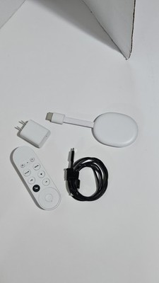 Google Chromecast TV 4K HDR UHD Media Streamer GZRNL White No Box