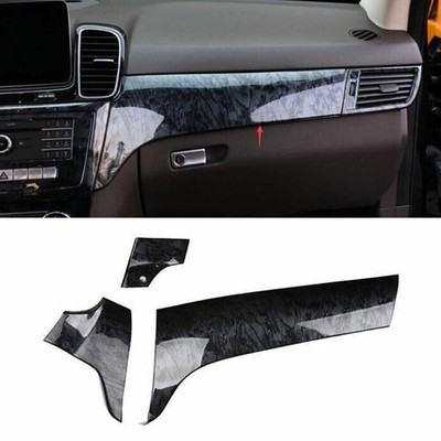 For Benz Ml Gl 2012-2016 Black Wood Grain Central Console Instrument Strip Cover