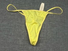 VINTAGE VICTORIA'S SECRET SILKY SATIN SMOOTH STRAPPY DOUBLE VSTRING PANTY M L