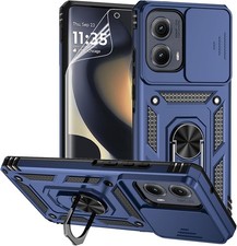 for Motorola Edge 2024 Case with Camera Lens Cover Screen Protector, Dual Lay...