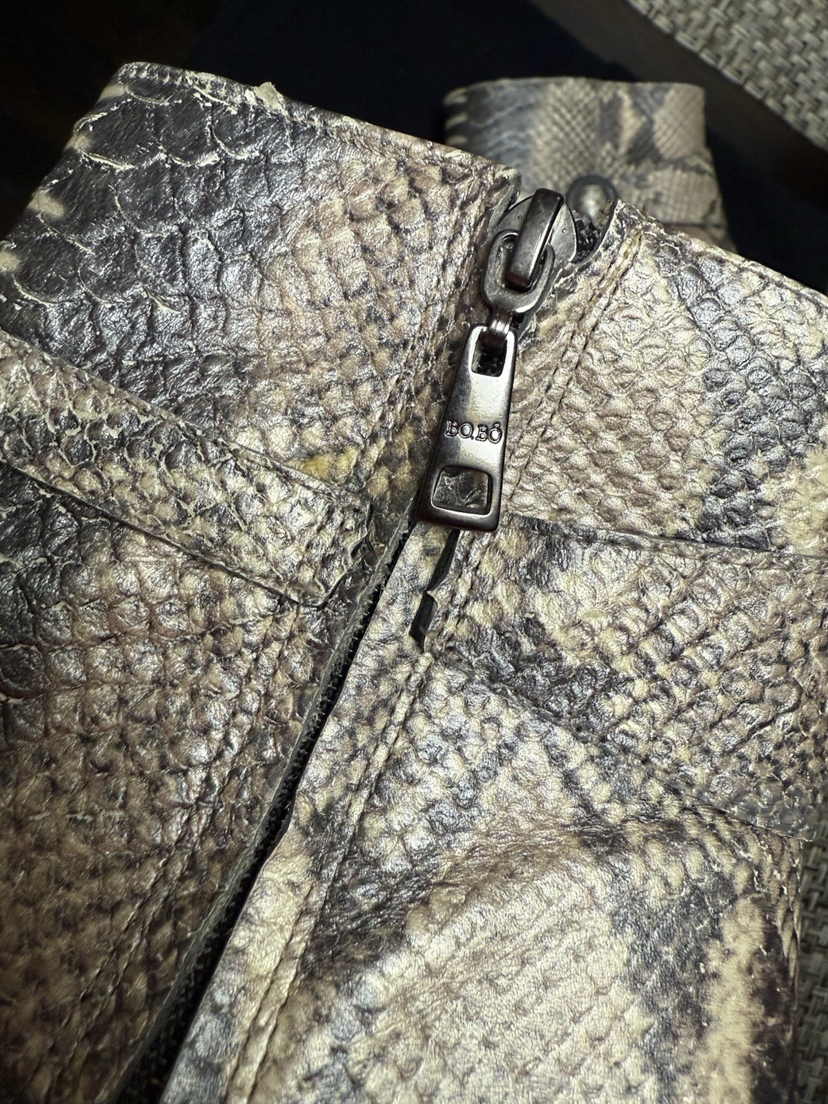 BO.BÔ Python Leather Multi-Strap Ankle Boots – Si… - image 7