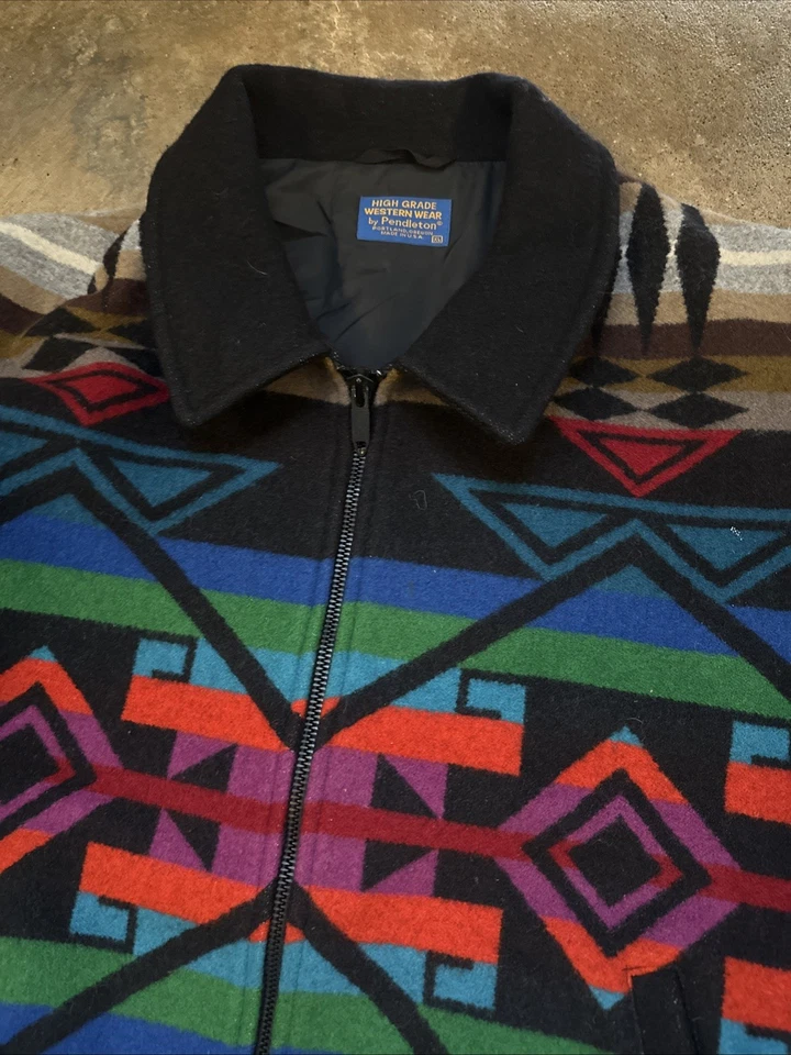 Chaqueta Pendleton Vintage Años 70 Para Hombre Extra Grande Alta Calidad Western Wear Navajo Foto 2 de 4