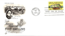 Fort Snelling 1970 First Day FDC - ArtCraft Cachet Scott 1409 unaddressed