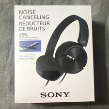 Sony MDR-ZX110NC Noise Cancelling Wired Headband Headphones Black 1.2m