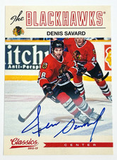 2012-13 Panini Classics Signatures Denis Savard Auto Card #31 Chicago Blackhawks