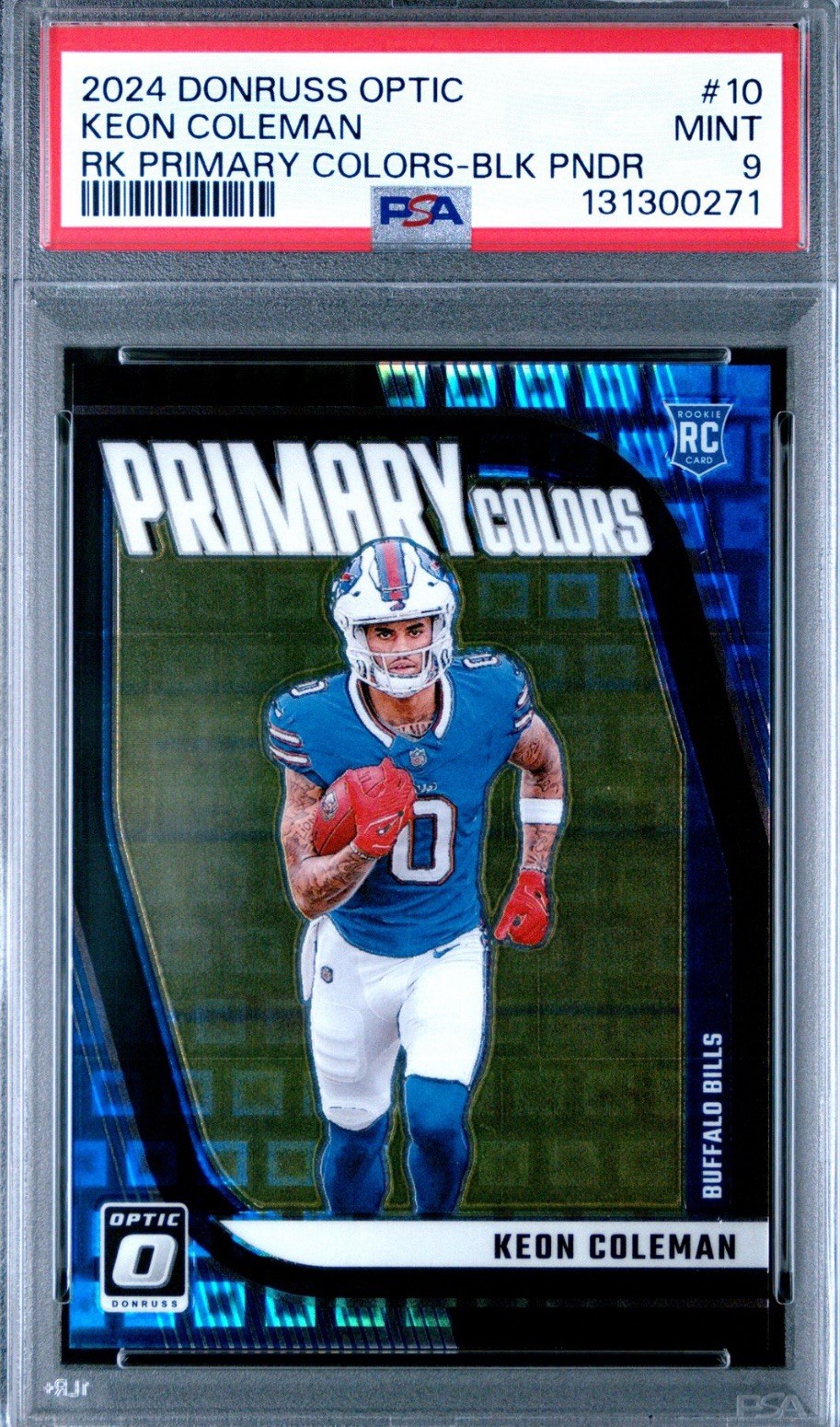 2024 Donruss Optic - Keon Coleman - Primary Colors - Black Pandora /25 - PSA 9