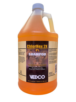 Vedco ChlorHex 2X Shampoo Gallon 4% Chlorhexidine Antimicrobial Pet Wash