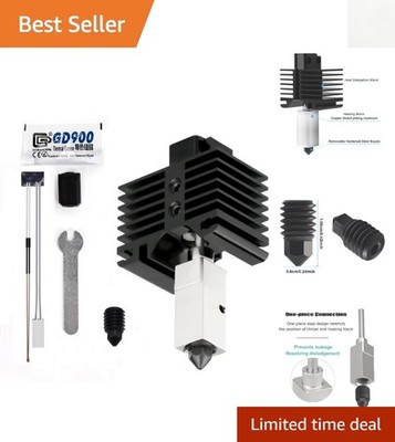 Complete Bambu Lab P1P/P1S Hotend with 0.4mm Removable Nozzle & Assembly Kit