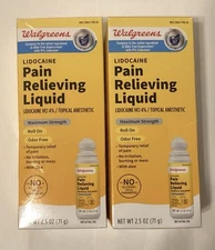 Walgreens Pain Relieving Liquid Roll On 2.5 Fl Oz Lot of 2 Free Shipping