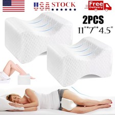 2X Memory Foam Knee Pillow for Side Sleepers Sciatica Hip Joint Back Pain Relief