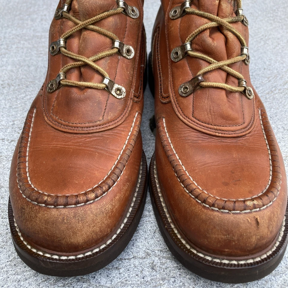 Vintage 60s Power House By Montgomery Ward Moc Toe Lace Up Boots 6.5 E - Image 3 of 4