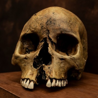 Menschlicher Schädel lebensgroße realistische Replik | Sammler Film Museum Requisite bemalt