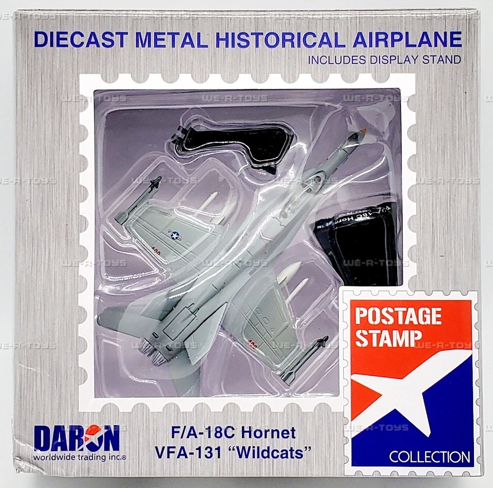 Daron Postage Stamp Collection F/A-18C Hornet VFA-131 Wildcats Diecast Airplane - Image 2 of 4
