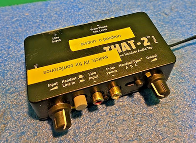 JK Audio THAT-2 Telephone Audio Handset Tap - Good Working Condition
