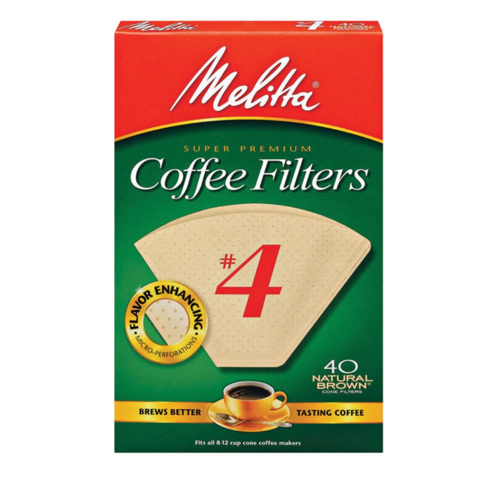 Melitta 624412 No.2 Natural Brown 12 Cups Cone Shape Coffee Filters