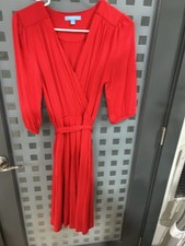 RSVP By Draper James Ladies Red Short Sleeve Wrap Dress - Size XS