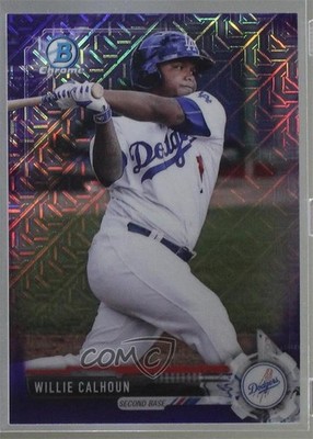 2017 Bowman Chrome Prospects Mega Box Purple Refractor 95/250 Willie Calhoun 5sb