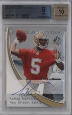 2005 SP Authentic Authentics /850 Adrian McPherson BGS 9 MINT Rookie Auto RC 0q3
