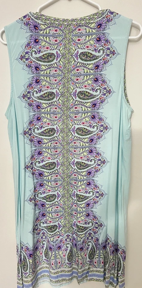 J Jill Boho Southern Charm  Paisley Sleeveless Boho Large Tall - Image 4 of 4