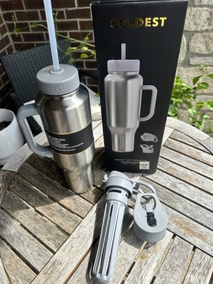 Coldest Classic 40oz Stainless Steel Bottle Silver/Gray w/ Handle