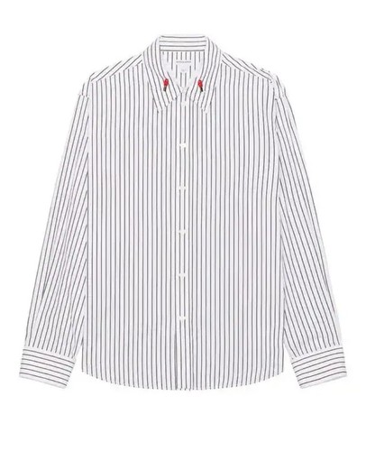 Bottega Veneta, Bottega Veneta Men’s Pinstripe Poplin Matches Shirt Size 46/S Made In Italy