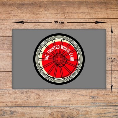 Das gedrehte Rad Schneidebrett Glas Schneidebrett Arbeitsplattenschoner DIN A3