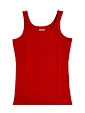Duluth Trading Company Womens No-Yank Tank Wide Strap/Crimson Red Size Medium