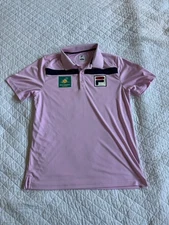 BNP Paribas Open At Indian Wells Tennis Garden Fila Pink Polo Size Small