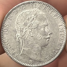 1862-B 1/4 Florin Austria UNC