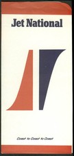 Jet National Airlines Coast to Coast to Coast airline tcket wrapper wallet