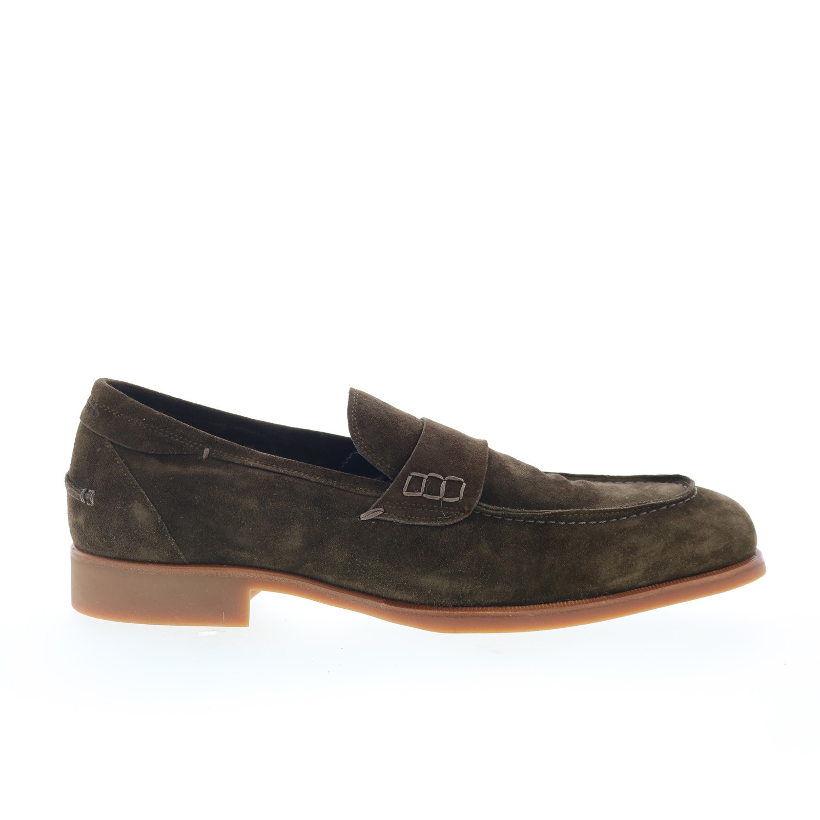 Di Bianco Drocida Mens Brown Suede Slip On Loafers - Slip Ons Penny Shoes 95 25190₽