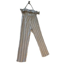 AMUSE SOCIETY Gray and White Striped Tie Strap Jumper Size Medium