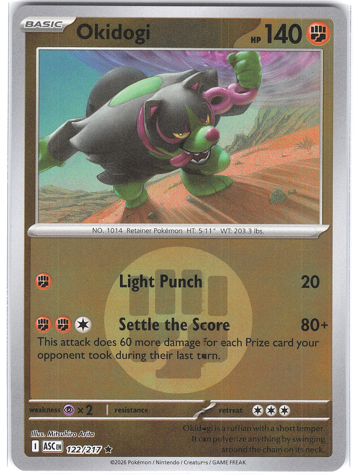 Okidogi 122/217 Energy Ball Reverse Holo Ascended Heroes NM