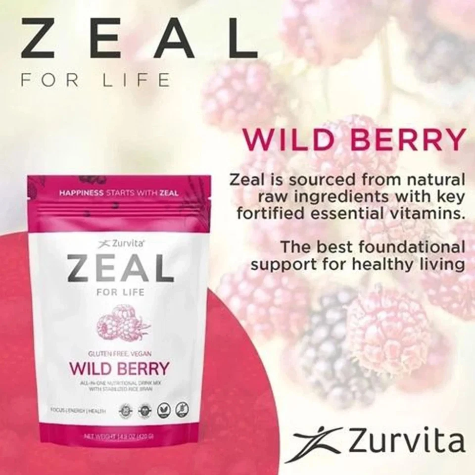 Zurvita Zeal for Life – 30-Day Wellness Bag (Wild Berry Flavor) – 420g US STOCK - Image 3 of 4