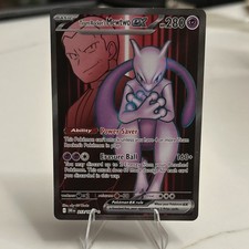 Pokémon TCG Team Rocket's Mewtwo EX Holo Ultra Rare Basic 280 HP 213/182 Sv10