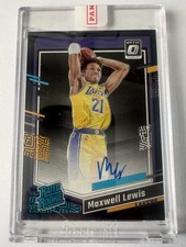 2023-24 panini donruss optic maxwell lewis Rated Rookie Auto Black Pandora /25
