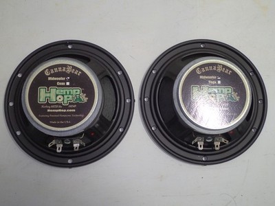 New Vintage Pair CannaBear Hempback 6'' Midwoofer Speaker 20-watt, 4-Ohm USA