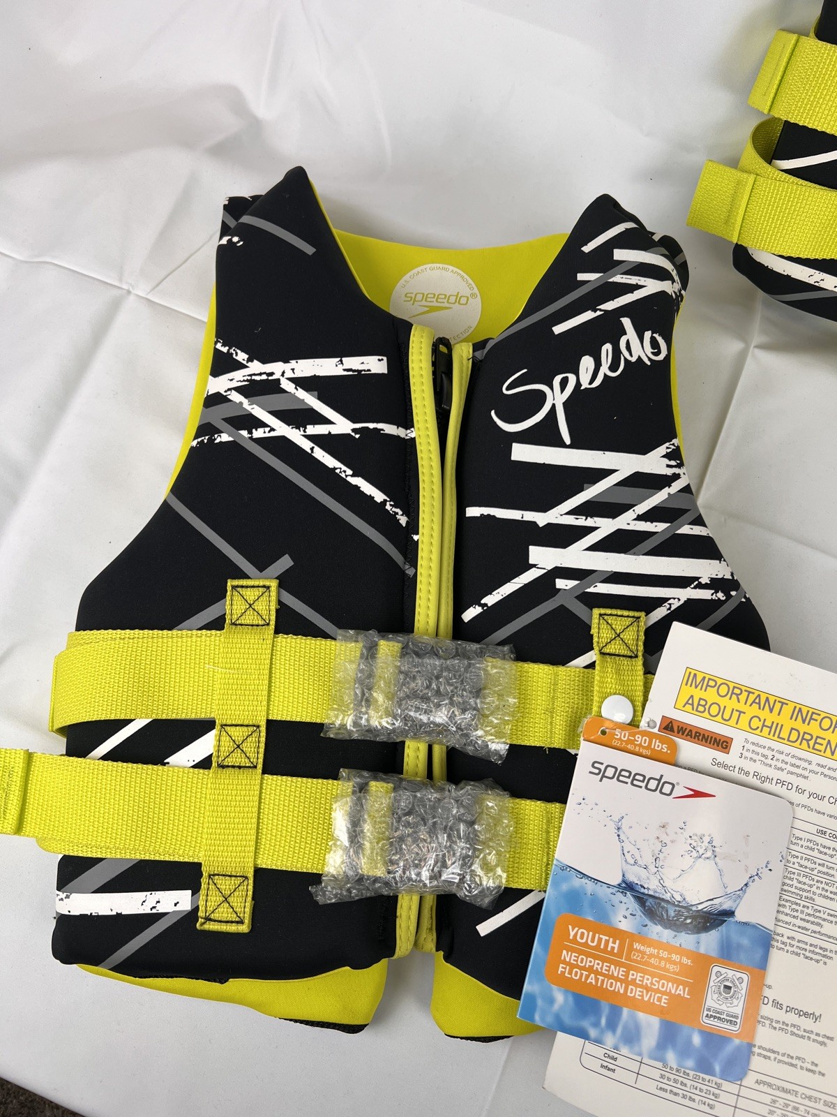 Lot of 2 Speedo Swim Vests Youth Kids 50-90lbs Life Jacket flotation NEW W/ TAGS