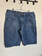Carhartt Double Knee Denim Jean Work Shorts B13 Size 36