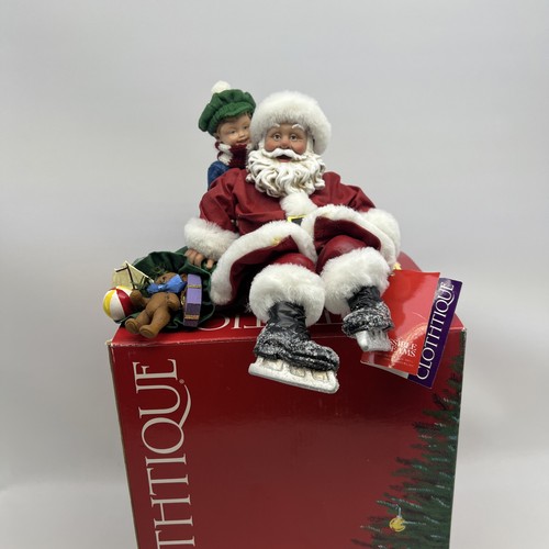 Clothtique Try Try Again Santa Skating Ledge Sitter Christmas Possible Dreams - Picture 2 of 16