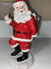 Vintage Artmark Santa Claus with Basket of Toys Figure 6.5"