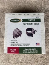 Detachable Weaver Style Top Mount Scope Rings, 30mm, Low, Matte Free Ship B#C