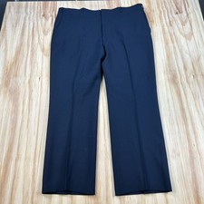 VTG Sears Perma-Prest Slacks Men's 40x29 Blue 70's Corpcore Office Workwear