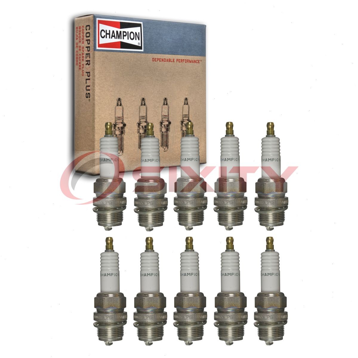 10 pc Champion Industrial 569 Spark Plugs for W14 TT8 TT10 C75 78-8 78-10 kp