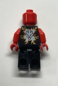 LEGO Kai Minifigure 70739 NINJAGO Airjitzu Flyer Red Fire Ninja Missing Hood
